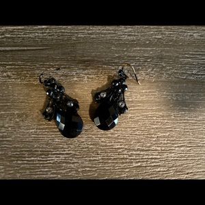 Black hanging earrings